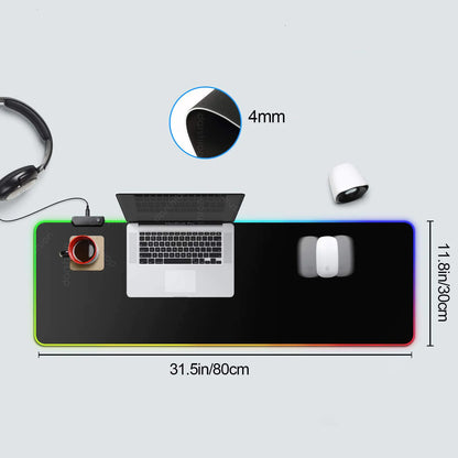 Luminous RGB Mouse Pad - Symphony LED Gaming Rubber Desk Mat
